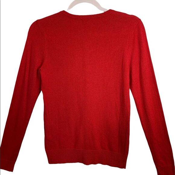 Red Cardigan 7th Avenue Design Studio New York & Company Long Sleeve Sz XS - Picture 2 of 7